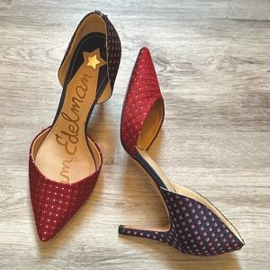 Sam Edelman D’Orsay Telsa Heels Pumps Pink Navy